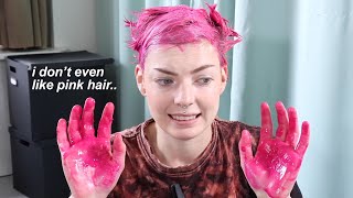 i'm dyeing my hair BRIGHT pink cuz i have a problem