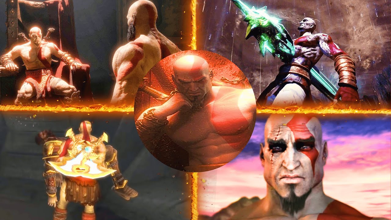 TODOS LOS FINALES DE KRATOS JOVEN Y VIEJO EN LA SAGA GOD OF WAR !!! EN