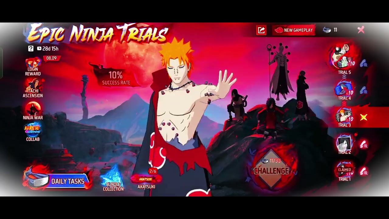 EPIC NINJA TRIALS #Free bundle ✅✅#Free fire🔥orochimaru bundle only free 🌺