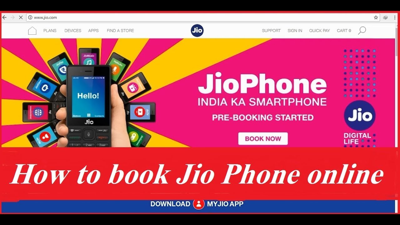 How to Pre-Book Jio Phone Online,  through jio.com for Just Rs. 500 ( with demo)