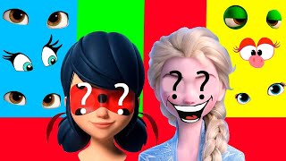 Wrong Eyes Miraculous Ladybug Wrong Heads Lady Bag Disney Princess Puzzle Fun Elsa Frozen 2