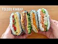 Folded Kimbap | Sushi Sandwich | Easy Bento Box Lunch Ideas | Ticktock Wrap Hack | 紫菜包饭 |Yun Cuisine
