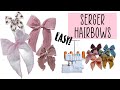 How to make pinwheel/sailor Hairbows using serger | EASY