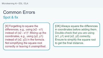 Distance formula in geometry