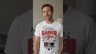 Retró gamer apa póló #apa #gamer #retro #classic #ai #foryou #design #viral #shortvideo #hun #gamers