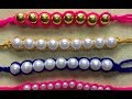 DIY Woollen Craft Idea | Bracelets With Pearls | Rakhi For Rakshabandan