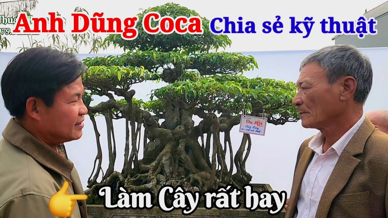 Anh Dũng Coca chia sẻ rất chân thành với những người yêu cây tại làng nghề Xuân Ninh