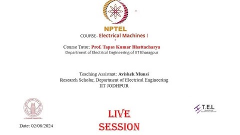 PMRF-NPTEL LIVE SESSION 10 (ELECTRICAL MACHINES I EE 103)