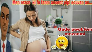 Men rezon ki fè fanm ansent pipi souvan an