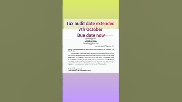 tax audit date extended l last date of tax audit 2024 ? #taxreturn #gst