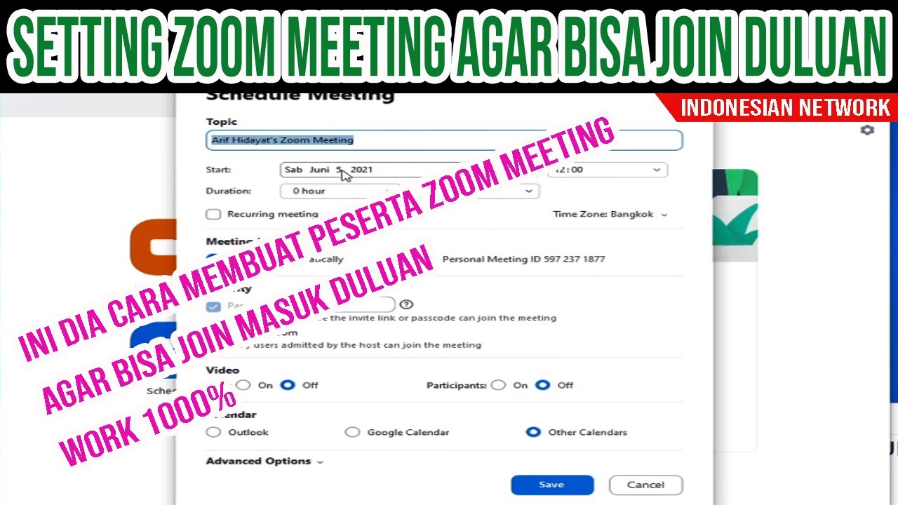 INI DIA CARA MEMBUAT PESERTA ZOOM MEETING AGAR BISA JOIN MASUK DULUAN