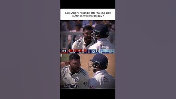 Siraj Angry reaction after taking Ben cuttings wickets on day 4 #siraj #cricketlover #cricket #shots