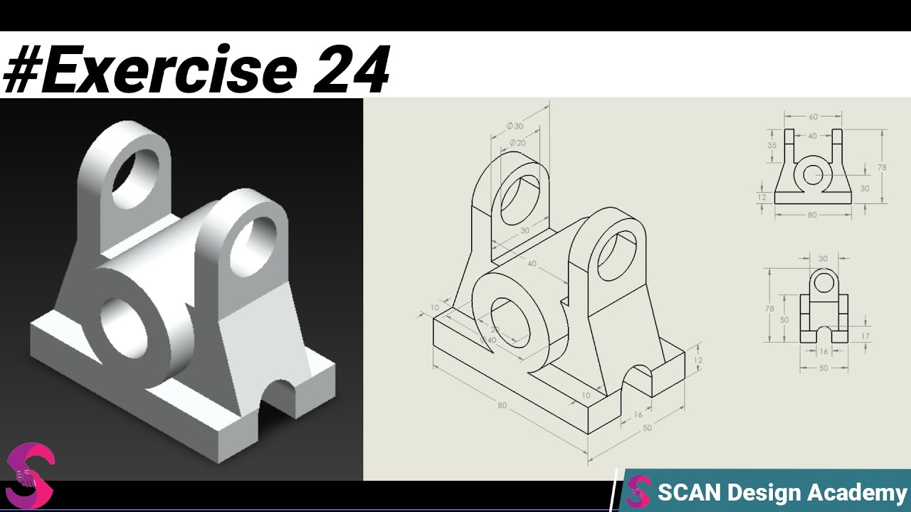 Solidworks Tutorial Exercise 24 for Beginner | #solidworks | #beginners ...