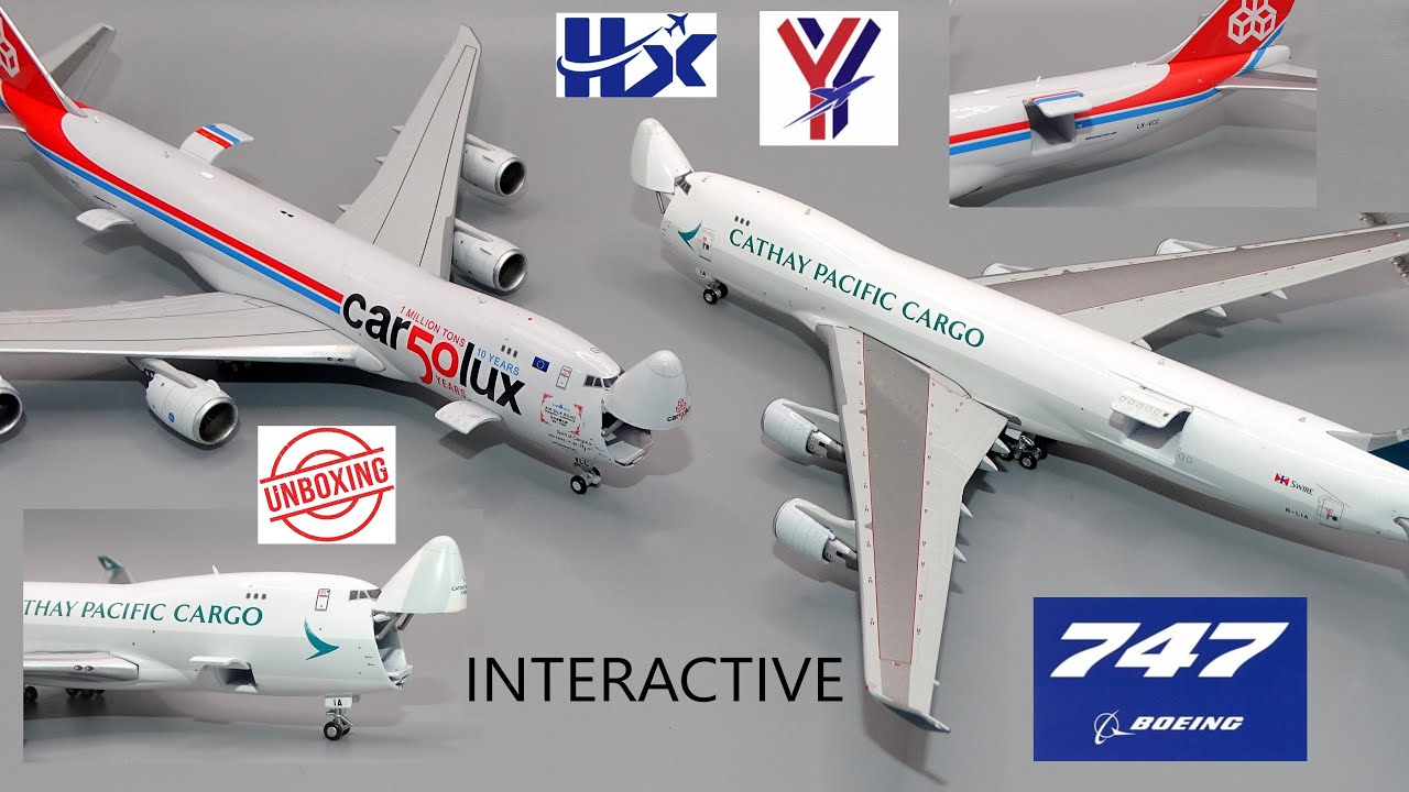 Unboxing 2 1:400 Scale Interactive 747 Freighters from HX Models