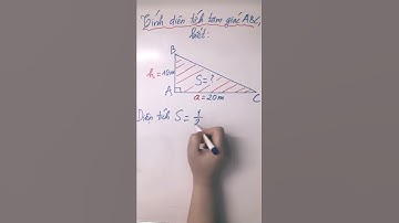 Tính diện tích Tam giác vuông|biết 2 cạnh góc vuông|ThuMath0812 #Shorts