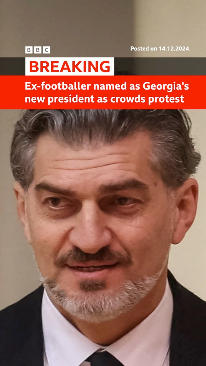 Mikheil Kavelashvili is named president by Georgia's disputed parliament. #Georgia #BBCNews