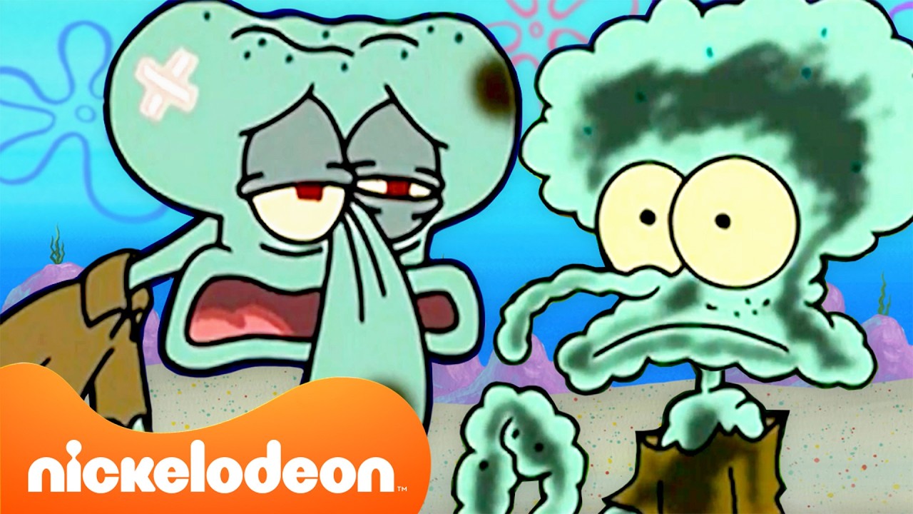 Губка Боб | Самые болезненные моменты Сквидварда! 😫 | Nickelodeon Cyrillic