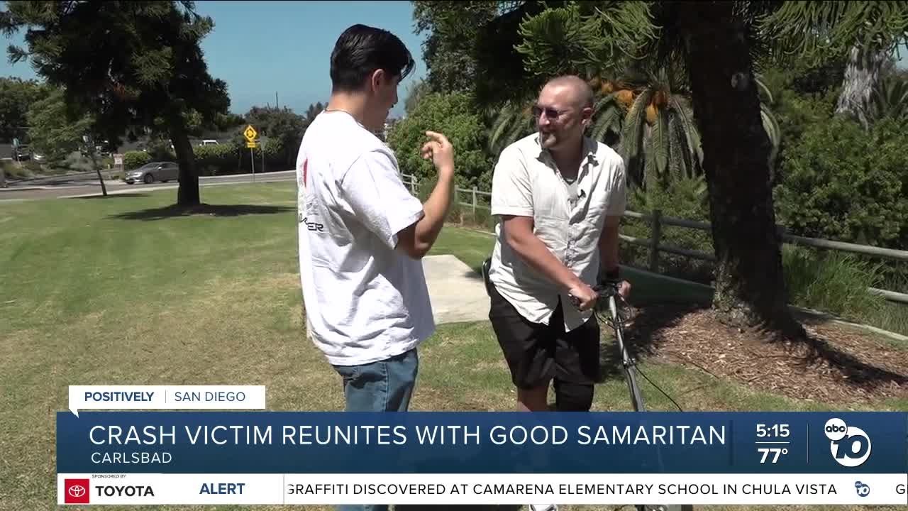 Crash victim reunites with Good Samaritan - YouTube
