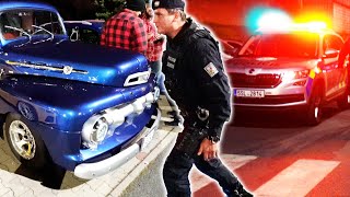 Sraz vytuněných aut v Říčanech? | Skákající Mercedes a Policie!