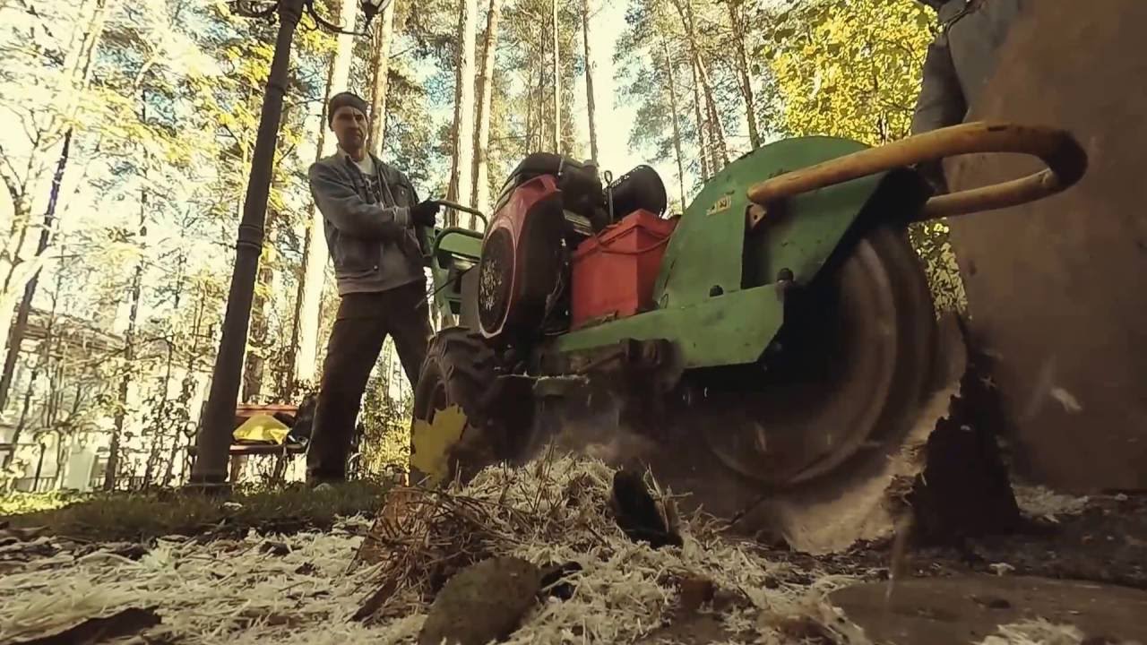Корчевка пней домкратом