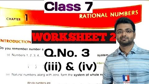 D.A.V. Math | Class VII | Rational No  | WS 2 Q.No. (3) (iii) & (iv)| In Hindi |  Art Of Mathematica