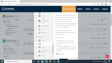 Video Tutorial E-Learning Manejemen Materi Ajar di Moodle untuk Dosen