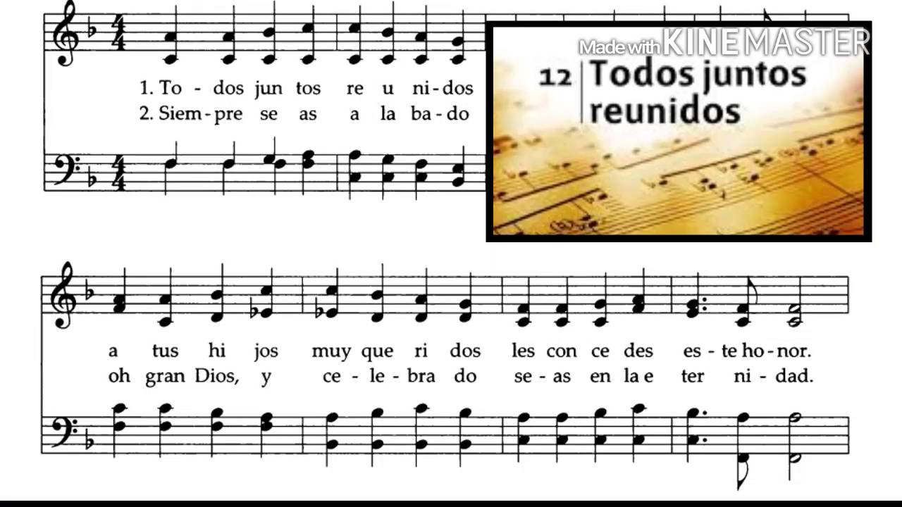 Himno #12 todos juntos Reunidos (partitura) - YouTube