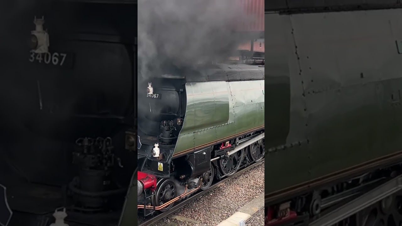 34067 'Tangmere' at York with Wheelslip #steamlocomotive #railway