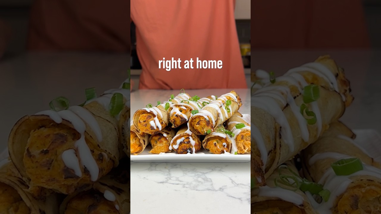The Best Buffalo Chicken Taquitos