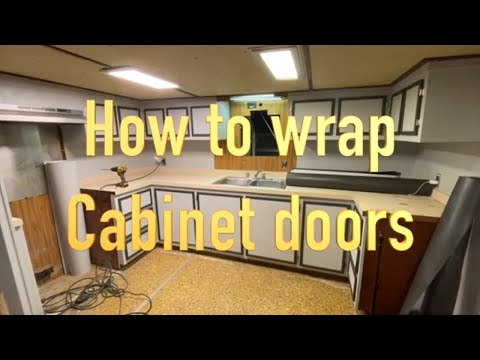 How to vinyl wrap a Galley Cabinet door