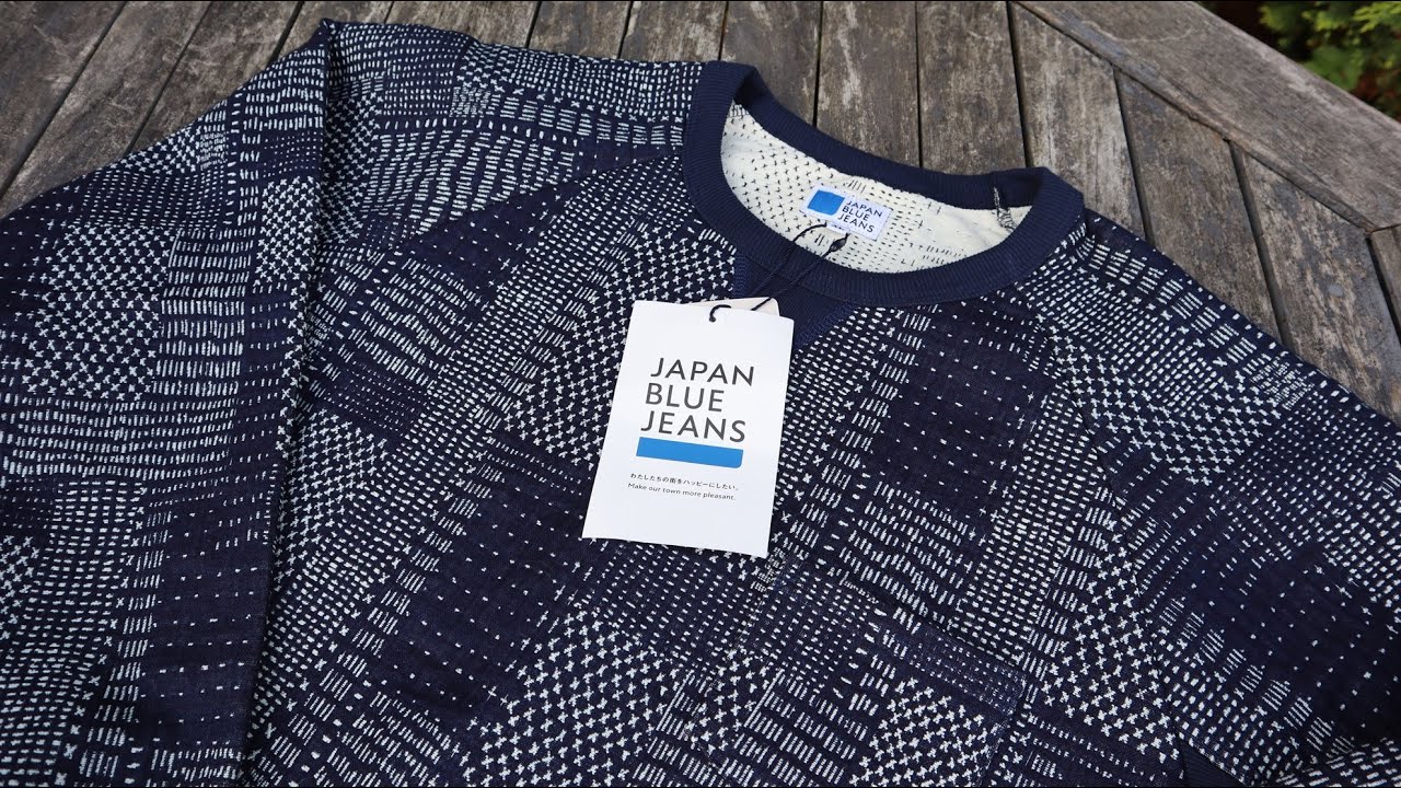Unique Boro Style : JAPAN BLUE JEANS Sashiko Jacquard Sweatshirt