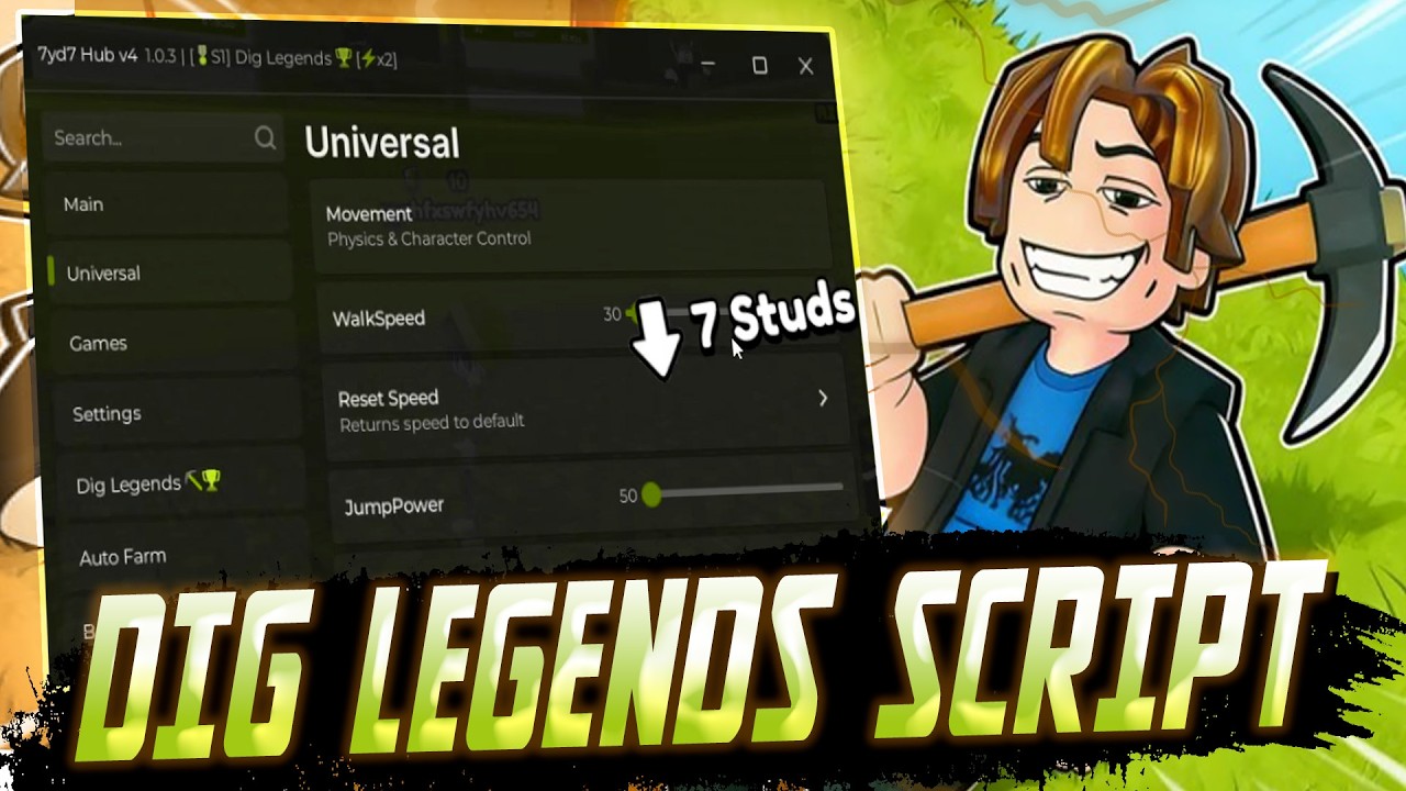 Dig Legends scripts – NO KEY (7yd7 Hub)