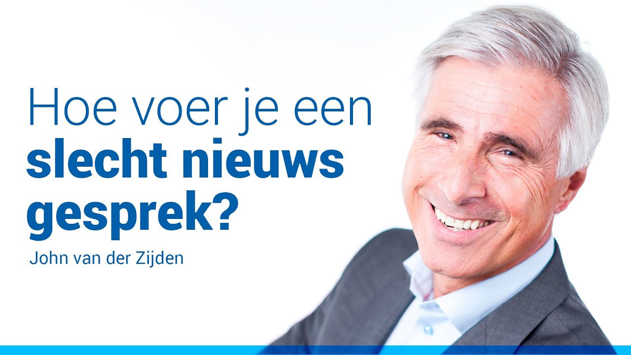 Soft skills: Hoe voer je een slecht nieuws-gesprek? - Met John van der