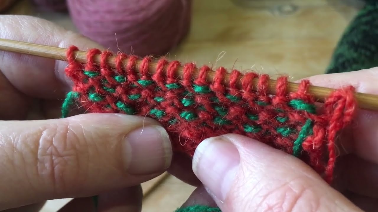 Stranded colorwork without floats in 3 minutes THE KNITTING MAN'S