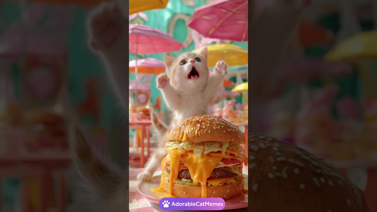 Rescue Kitty from the Giant Burger – Wildest Snack Story Ever!