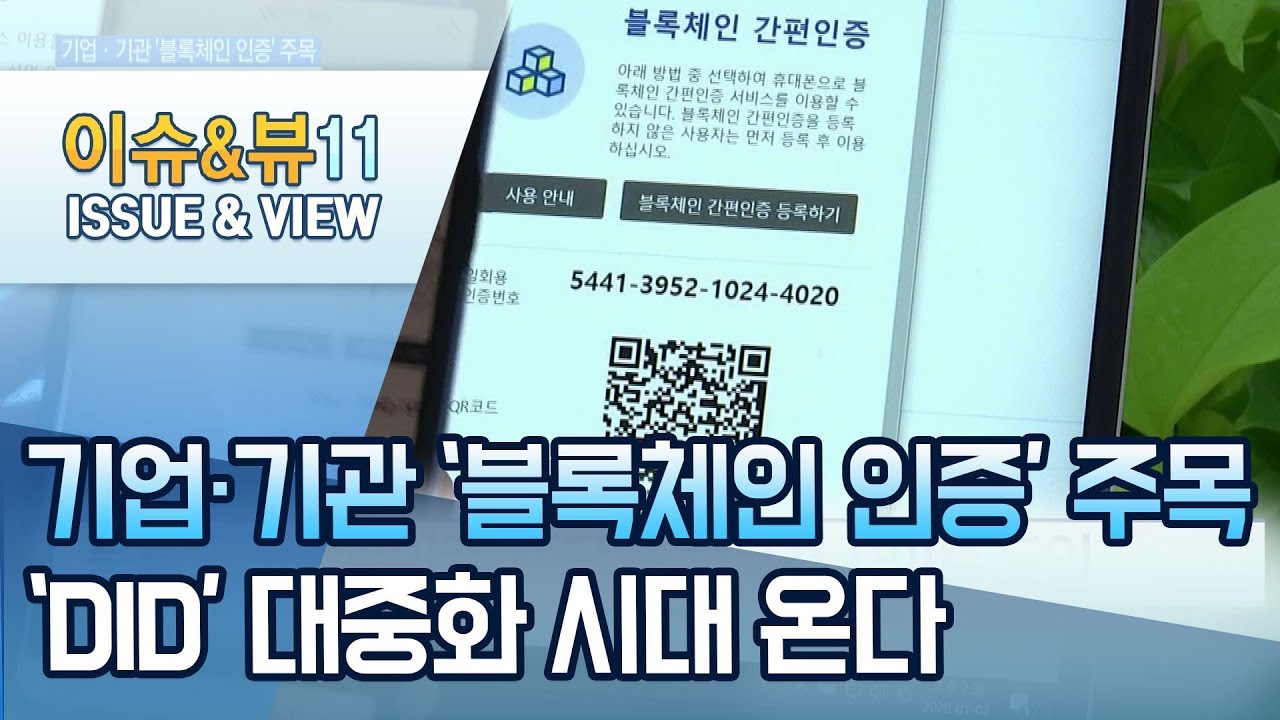 분산신원확인(DID), 블록체인 대중화 이끈다 / 머니투데이방송 (뉴스)