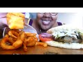 ASMR ARBY GREEK GYRO + CURLY FRIES | EATING SOUNDS | MUKBANG | VIRGOQUEENASMR 