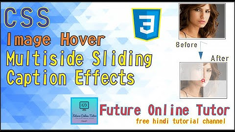 4- CSS Image Hover Multiside Sliding Caption Effect Hindi/Urdu
