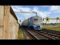 По з'їзду в депо • Електропоїзд ЕР9Т-672