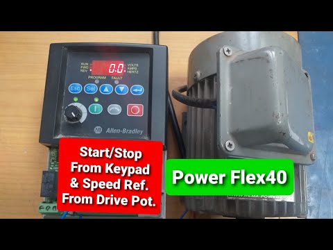 Configure Allen-Bradley PowerFlex 40 Drive: Start/Stop From Keypad & Speed Ref. From Drive Pot.