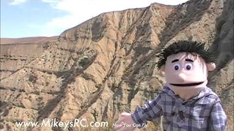 F-22 RC jet scratch built EDF flys over canyon