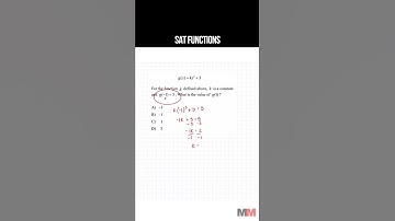 SAT Math Solve for a Variable within Functions