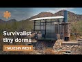Survivalist tiny dorms at Frank Lloyd Wright's Taliesin architecture school