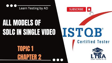 ( P1 C2 ISTQB Foundation Level ) All Models of SDLC in Single Video in Hindi