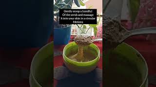 🔥Natural body brightening scrub at home #shorts #short #youtubeshorts