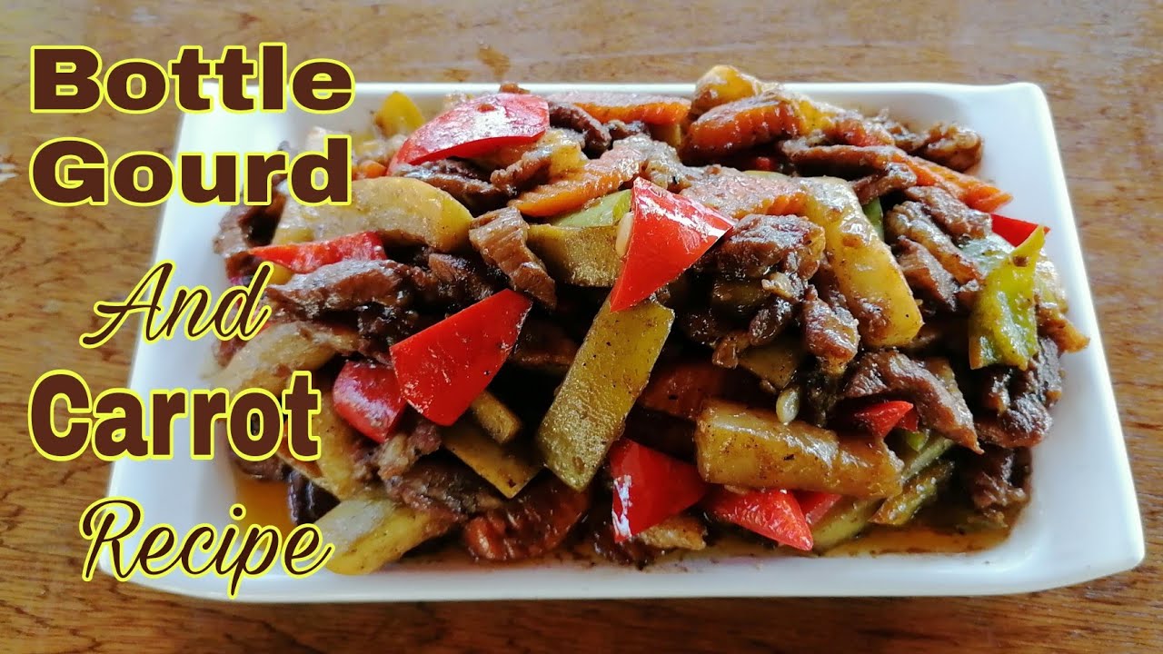 SAUTEED BOTTLE GOURD AND CARROT RECIPE GINISANG UPO AT CARROTS ULAM