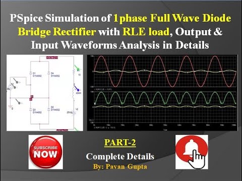 PSpice Simulation of Single Phase FullWave Diode Bridge Rectifier Part ...