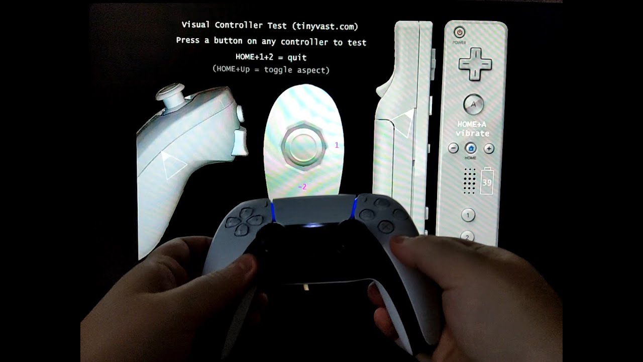 Mapping of the Sony DualSense as a Wii Remote + Nunchuk, with motion sensors, in Dolphin YouTube