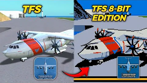 TFS vs TFS 8-BIT EDITION Comparison 😱 | Turboprop Flight Simulator
