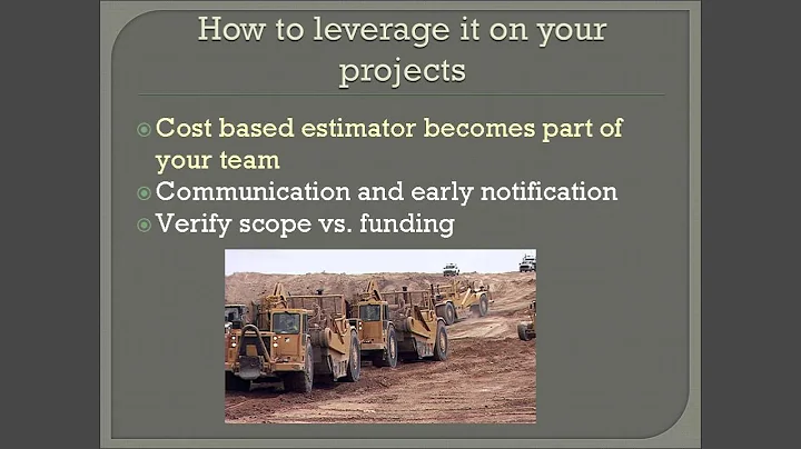 Cost-Based Estimating Introduction